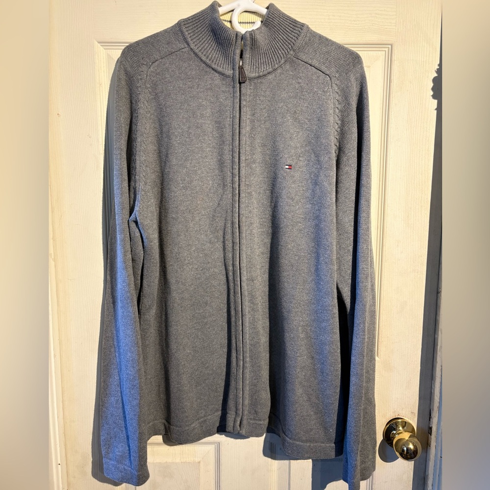 Tommy Hilfiger Men's Blue Zip-Up Sweater